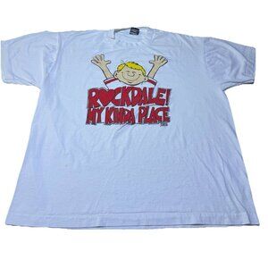 Vintage Scrawls 1992 Shirt “Rockdale My Kinda Place” MADE IN USA SIZE 2XL